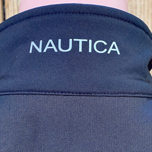 Nautica Softshell Zip Front Black Jacket EUC - Picture 11 of 13
